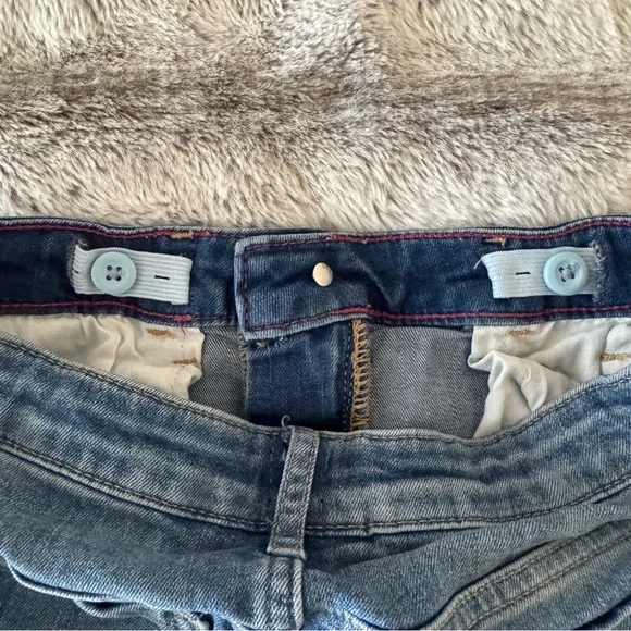 GAP Kids Jeans Stretch High Rise Jeggings Graphic Hearts Thunder Bolt Size 10 - Picture 9 of 9